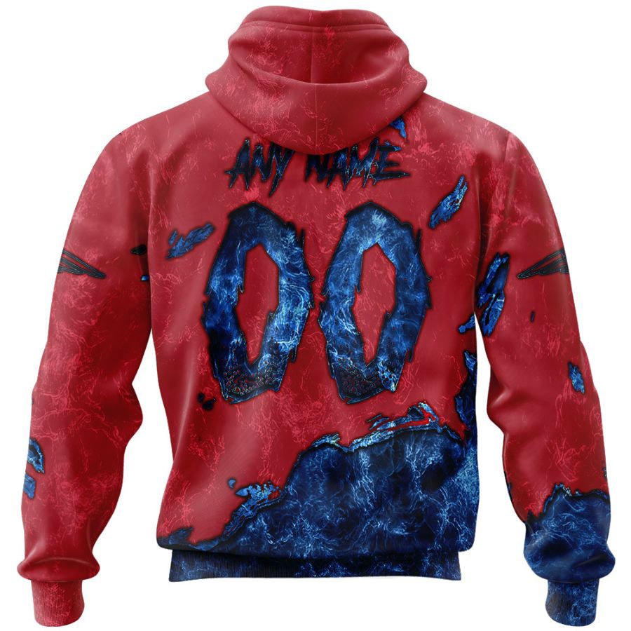 New England Patriots Devil Eyes 3D Hoodie - Custom All Over Print Hoodie