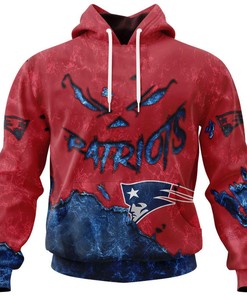New England Patriots Devil Eyes 3D Hoodie - Custom All Over Print Hoodie