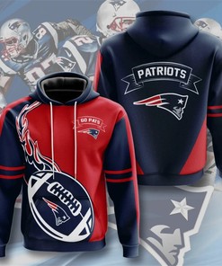 New England Patriots Flame Balls Graphic 3D All Over Print Hoodie Gift For Fans