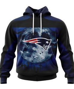 New England Patriots Halloween Custom Name & Number 3D Hoodie - 3D Hoodies For Men