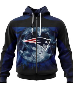New England Patriots Halloween Custom Name & Number 3D Hoodie - 3D Hoodies For Men