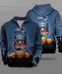 New England Patriots Jack Skellington Halloween Costume Hoodie - Gifts For Father Day