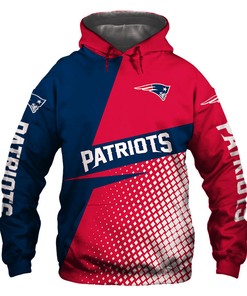 New England Patriots Long Sleeve 3D All Over Print Zip Up Hoodie For Fans