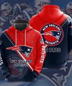 New England Patriots Seal Motifs 3D All Over Print Hoodie Gifts For Fans