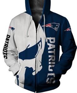 New England Patriots Skull 3D Printed All Over Print Hoodie Gifts For Fans