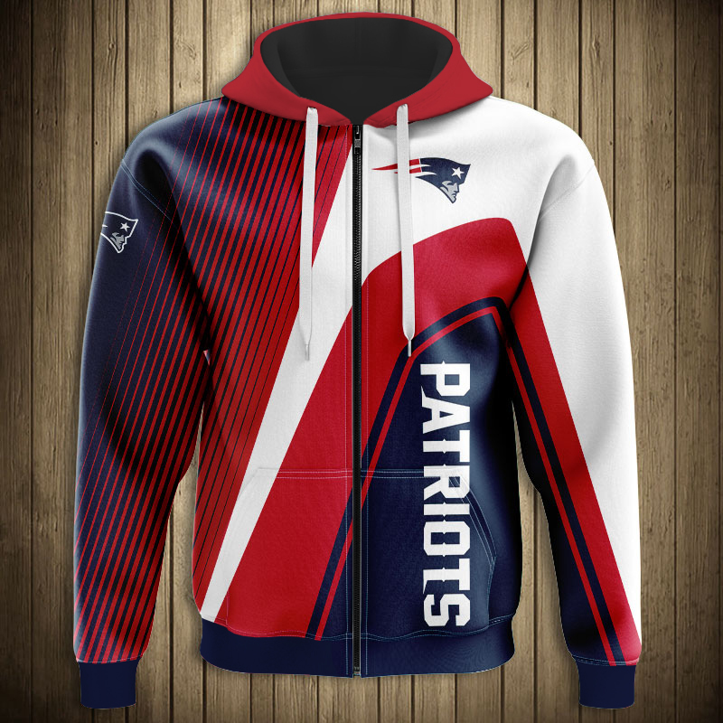 New England Patriots Zip Hoodie Pullover - All Over Print Hoodie Printful