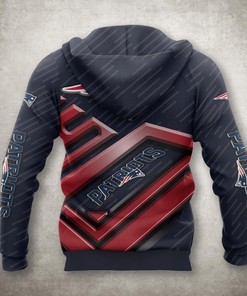 New England Patriots Zip Up Hoodie 3D All Over Print No 1 Gifts For Fans