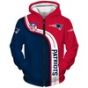 New England Patriots Zip Up Hoodies, All Over Print Pullover Hoodie 3D Highway Letter Gifts For Fans