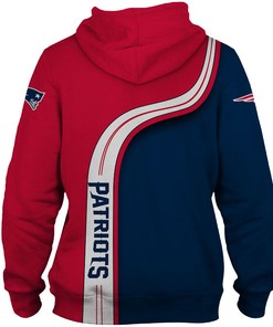 New England Patriots Zip Up Hoodies, All Over Print Pullover Hoodie 3D Highway Letter Gifts For Fans
