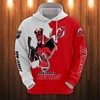 New Jersey Devils 3D Cartoon Graphic Zip Up Hoodie 3D All Over Print Gift For Fans