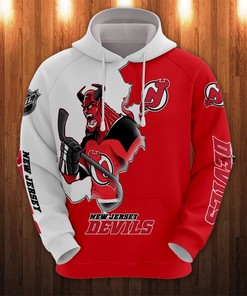 New Jersey Devils 3D Cartoon Graphic Zip Up Hoodie 3D All Over Print Gift For Fans