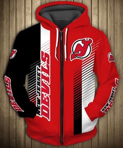 New Jersey Devils Cute Design 3D All Over Print Hoodie Pullover Nhl