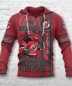 New Jersey Devils I'M Retired 3D All Over Print Hoodie Gifts For Fans