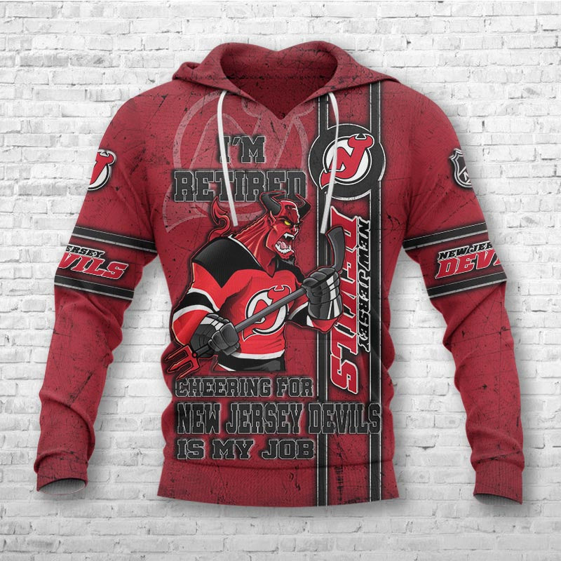 New Jersey Devils I'M Retired 3D All Over Print Hoodie Gifts For Fans