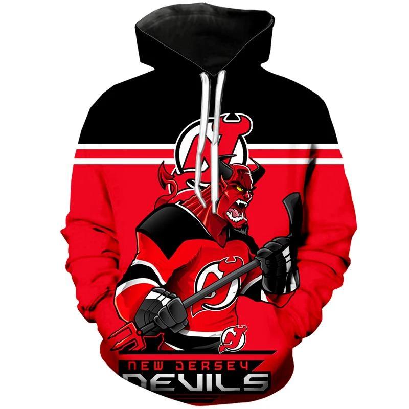 New Jersey Devils Mascot 3D Printed All Over Print Hoodie Gifts For Men