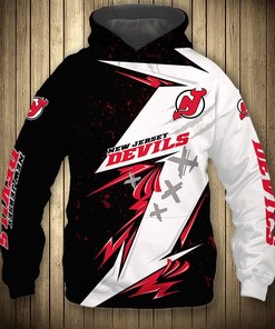 New Jersey Devils Thunder Design 3D All Over Print Hoodie Pullover Nhl