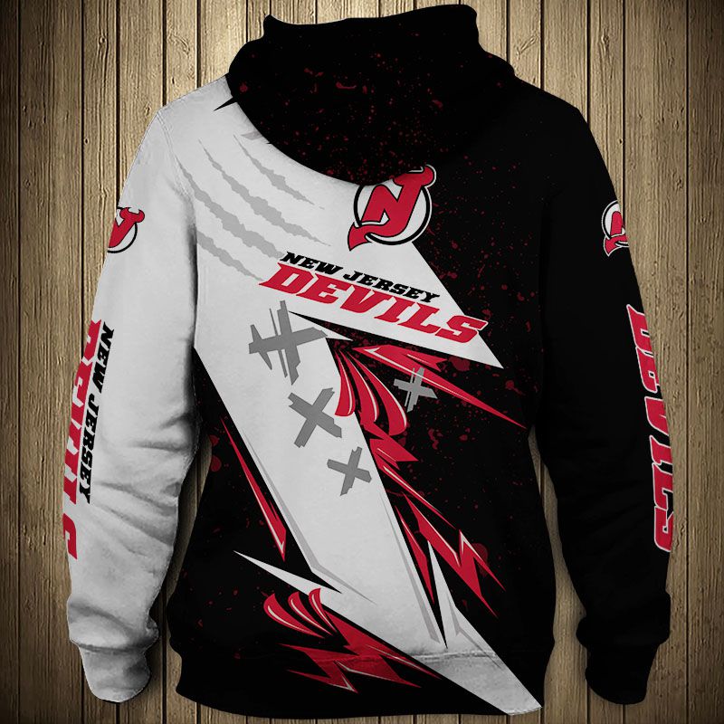 New Jersey Devils Thunder Design 3D All Over Print Hoodie Pullover Nhl