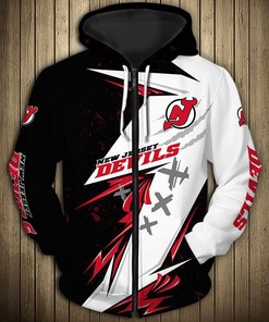 New Jersey Devils Thunder Design 3D All Over Print Hoodie Pullover Nhl