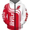 New Jersey Devils Zip Up Hoodie 3D With Hooded Long Sleeve All Over Print Hoodies For Women
