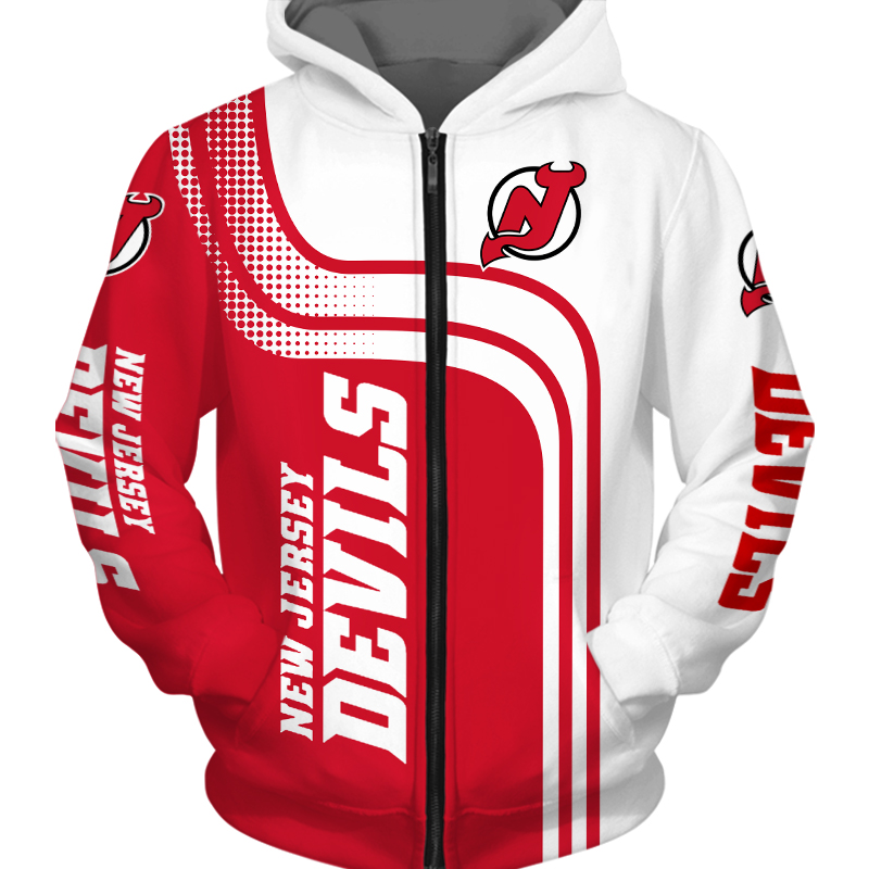 New Jersey Devils Zipper Hoodie All Over Print, Zip Hoodie Pullover Gifts For Fans