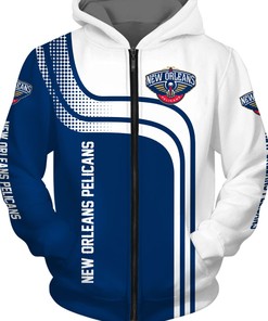New Orleans Pelicans 3D All Over Print Zip Hoodie For Fans