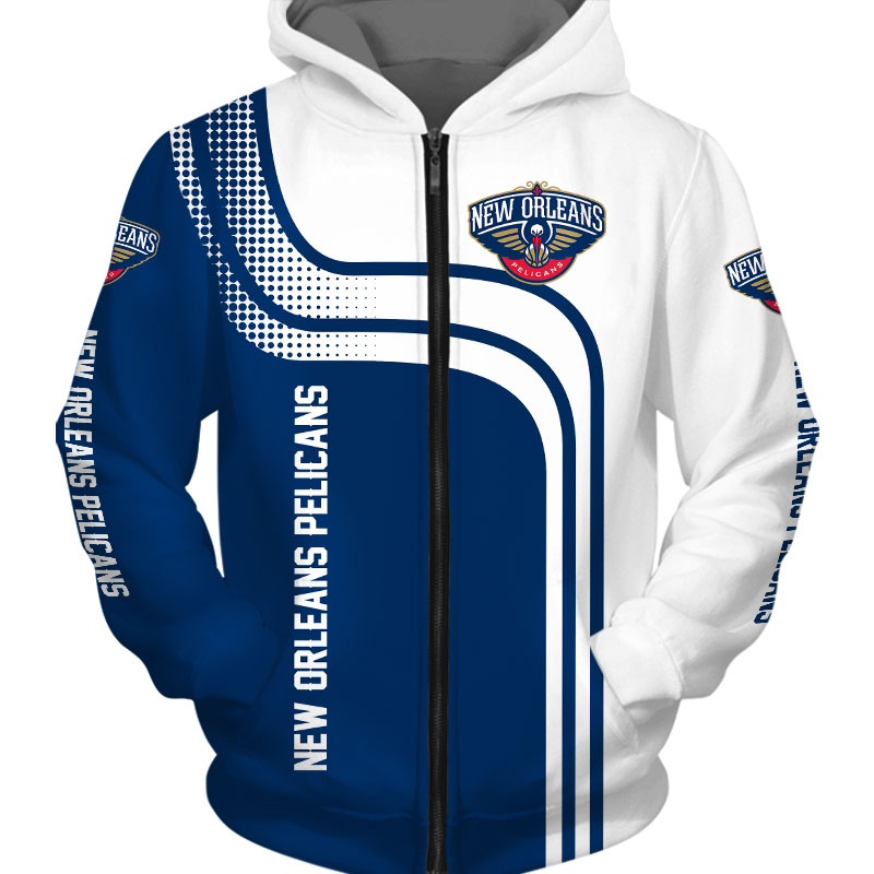 New Orleans Pelicans 3D All Over Print Zip Hoodie For Fans