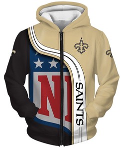 New Orleans Saints 3D All Over Print Hoodie Pullover Zip Hoodie Nfl For Fans
