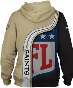 New Orleans Saints 3D All Over Print Hoodie Pullover Zip Hoodie Nfl For Fans