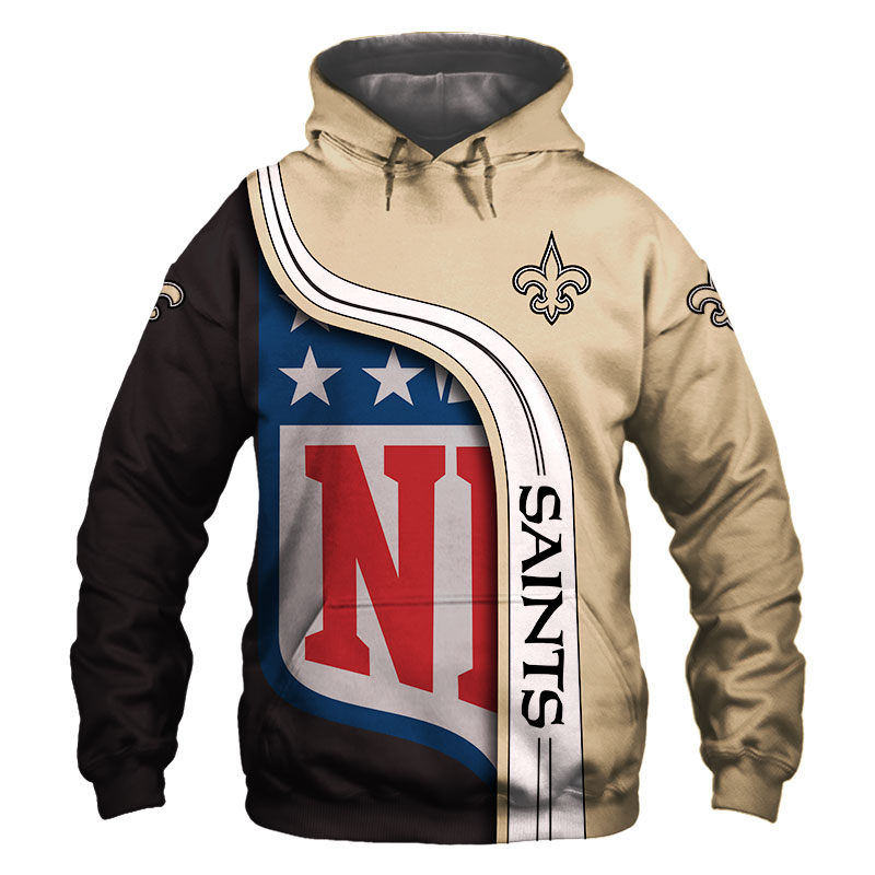 New Orleans Saints 3D All Over Print Hoodie Pullover Zip Hoodie Nfl For Fans