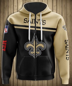 New Orleans Saints 3D Skull All Over Print Hoodie Pullover Zip Hoodie For Fans