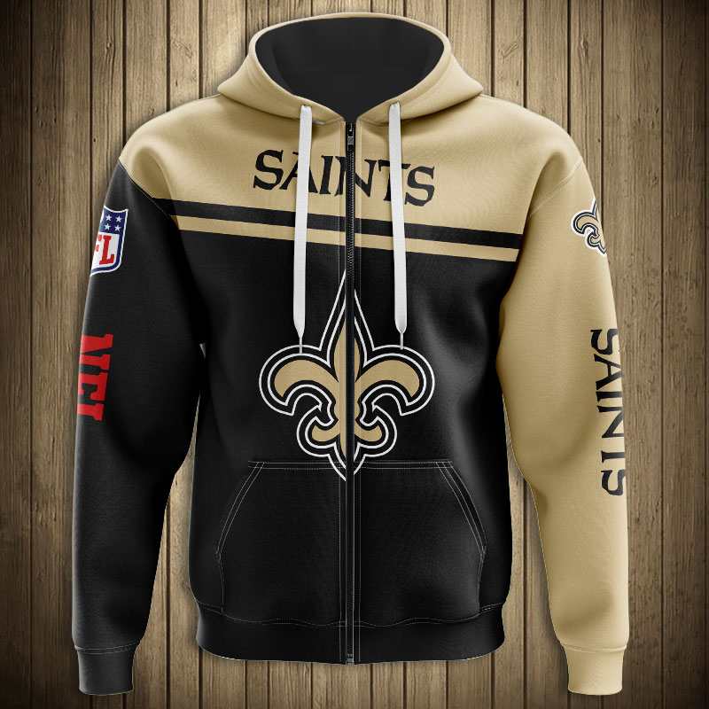 New Orleans Saints 3D Skull All Over Print Hoodie Pullover Zip Hoodie For Fans