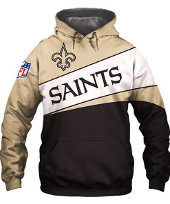 New Orleans Saints 3D Zip Hoodie, Custom 3D Hoodies, Full Size 