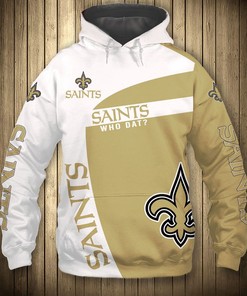 New Orleans Saints 3D Zip Hoodie Pullover, Gifts For Men