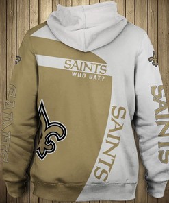 New Orleans Saints 3D Zip Hoodie Pullover, Gifts For Men