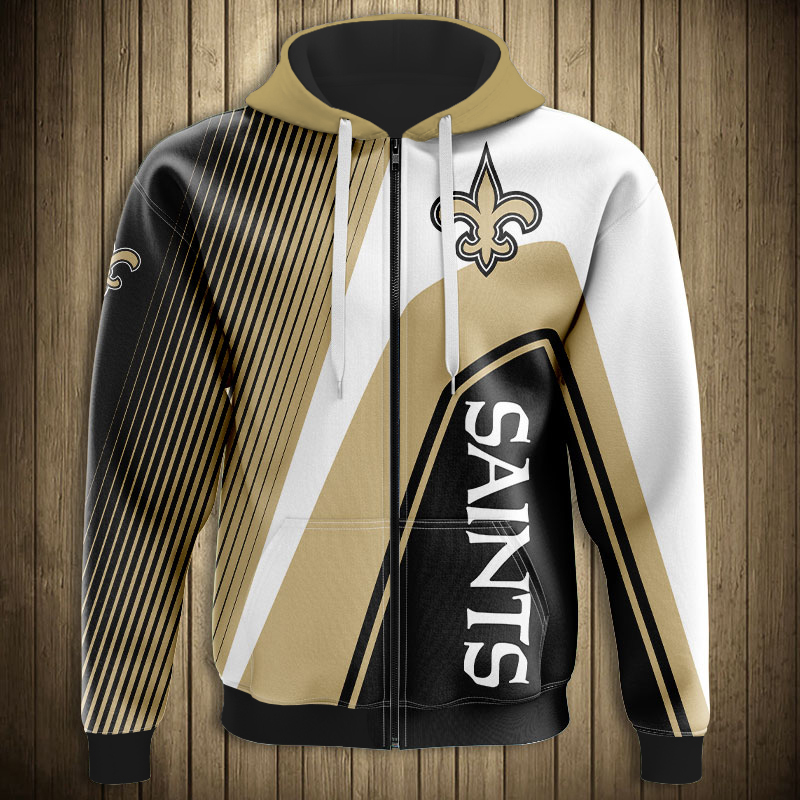 New Orleans Saints 3D Zip Hoodie Pullover Nfl, All Over Print Zip Up Hoodie Men
