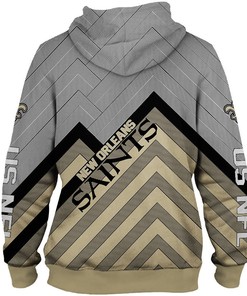 New Orleans Saints 3D Zip Up Hoodie Pullover, Custom All Over Print Hoodie, Size S-5Xl
