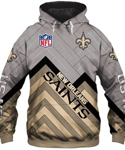 New Orleans Saints 3D Zip Up Hoodie Pullover, Custom All Over Print Hoodie, Size S-5Xl