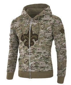 New Orleans Saints Army Graphic 3D All Over Print Zip Up Hoodie Gift For Fans