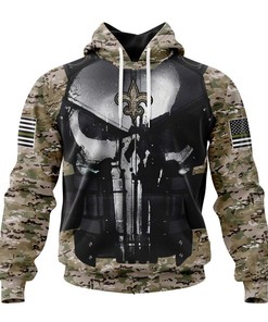 New Orleans Saints Camo Custom Name & Number 3D All Over Print Hoodie Gifts For Fans
