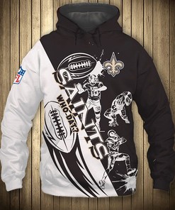 New Orleans Saints Cartoon Player 3D All Over Print Hoodie Zip Hoodie Cute Design