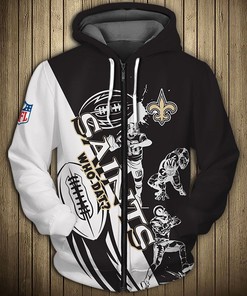 New Orleans Saints Cartoon Player 3D All Over Print Hoodie Zip Hoodie Cute Design