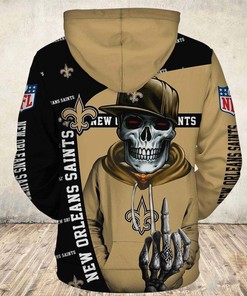 New Orleans Saints Cute Death 3D All Over Print Hoodie Gifts For Fans