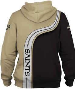 New Orleans Saints Cute Zip Hoodie Pullover 3D All Over Print Gifts For Fans, 3D Hoodies For Men Graphic