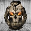 New Orleans Saints Eye Rugby Ball Skull 3D All Over Print Zip Hoodie Gifts For Fans