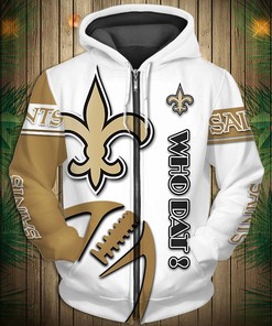 New Orleans Saints Graphic Balls 3D All Over Print Hoodie Zip Hoodie Pullover, 3D Hoodies For Men