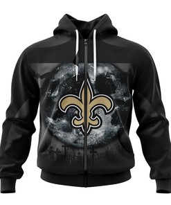 New Orleans Saints Halloween Custom Name & Number 3D All Over Print Hoodie Gifts For Fans