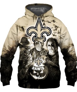 New Orleans Saints Halloween Horror Night 3D All Over Print Hoodie Gift For Fans