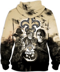 New Orleans Saints Halloween Horror Night 3D All Over Print Hoodie Gift For Fans