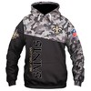 New Orleans Saints Military 3D All Over Print Zip Up Hoodie Long Sleeve New Season, Gifts For Men