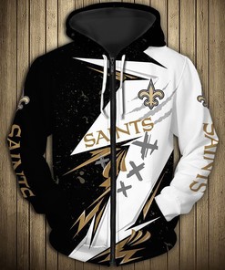New Orleans Saints Thunder Graphic 3D All Over Print Hoodie Gifts For Fans